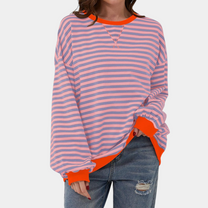 Oversized Striped Sweater For Women