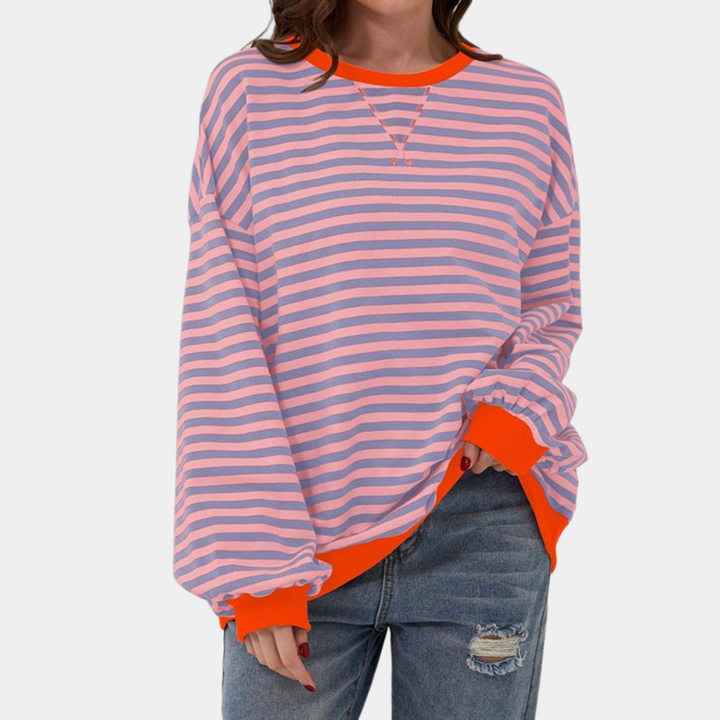 Oversized Striped Sweater For Women