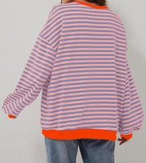 Oversized Striped Sweater For Women