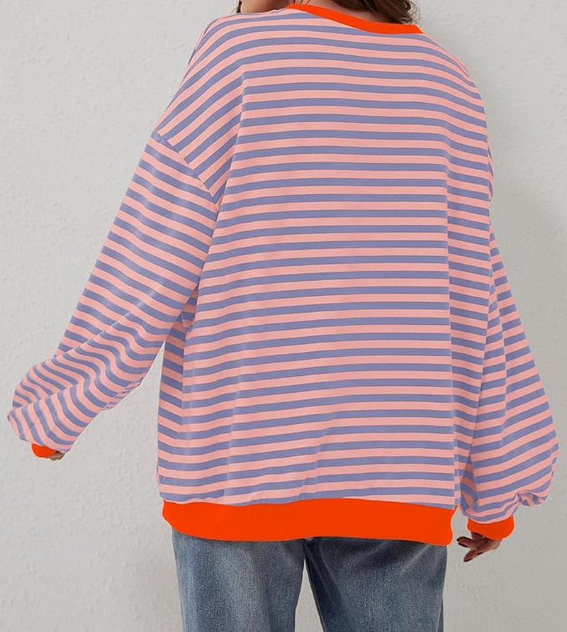Oversized Striped Sweater For Women
