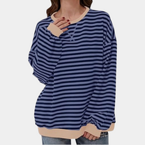 Oversized Striped Sweater For Women