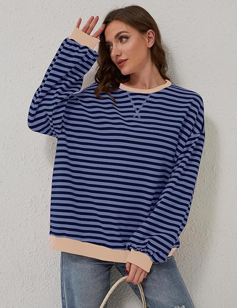 Oversized Striped Sweater For Women