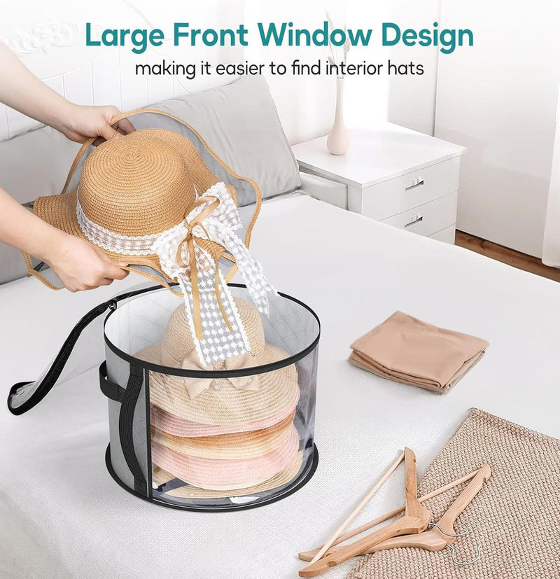 Oversized Transparent Hat Storage Box For 5–7 Wide-Brimmed Hats - Buy 1 Get 1 Free
