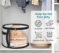 Oversized Transparent Hat Storage Box For 5–7 Wide-Brimmed Hats - Buy 1 Get 1 Free