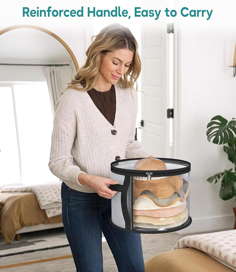 Oversized Transparent Hat Storage Box For 5–7 Wide-Brimmed Hats - Buy 1 Get 1 Free