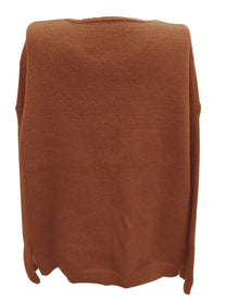 Oversized V-Neck Pullover Sweater Plus Size