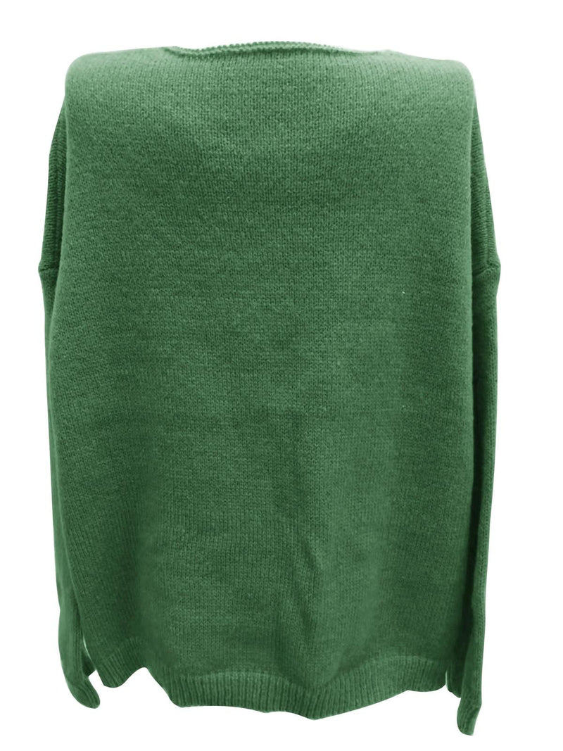 Oversized V-Neck Pullover Sweater Plus Size