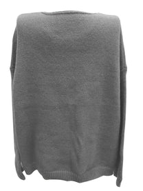 Oversized V-Neck Pullover Sweater Plus Size