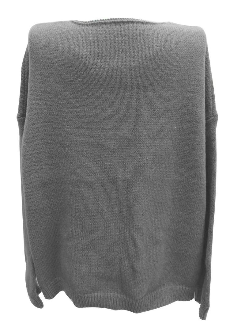 Oversized V-Neck Pullover Sweater Plus Size