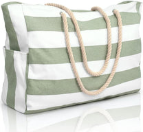 Oversized Waterproof Beach Tote Bag With Zipper Closure And Side Pockets