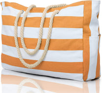 Oversized Waterproof Beach Tote Bag With Zipper Closure And Side Pockets