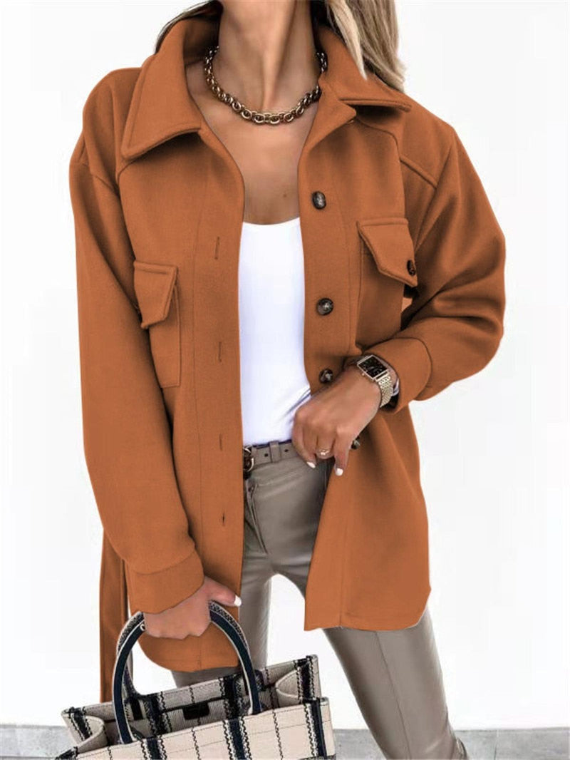 Oversized Women&#39;s Jacket With Versatile Fit