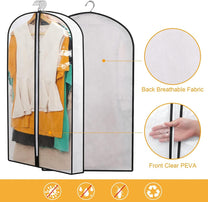 PEVA Garment Cover Set – 12 Breathable Clothing Hangers with Buy 1 Get 1 Free Offer