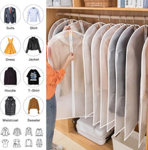 PEVA Garment Cover Set – 12 Breathable Clothing Hangers with Buy 1 Get 1 Free Offer