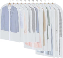 PEVA Garment Cover Set – 12 Breathable Clothing Hangers with Buy 1 Get 1 Free Offer