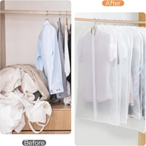 PEVA Garment Cover Set – 12 Breathable Clothing Hangers with Buy 1 Get 1 Free Offer