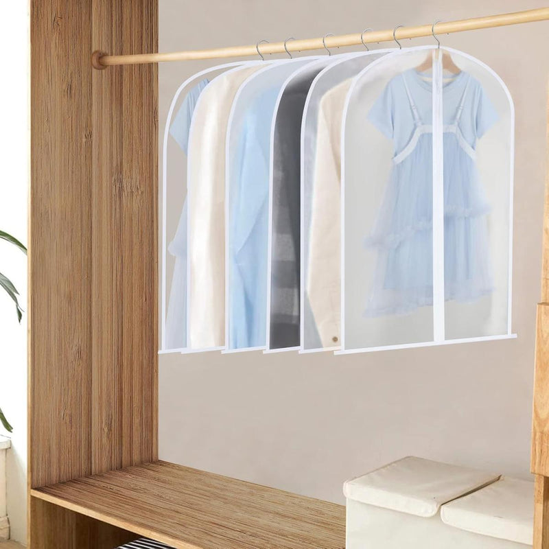 PEVA Garment Cover Set – 12 Breathable Clothing Hangers with Buy 1 Get 1 Free Offer