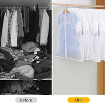 PEVA Garment Cover Set – 12 Breathable Clothing Hangers with Buy 1 Get 1 Free Offer