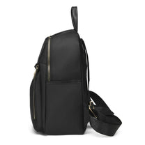 PU Leather Travel Backpack With Adjustable Straps And Zippered Pockets