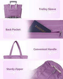 Padded Laptop Tote Bag With Tumbler Holder And Trolley Sleeve