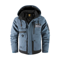 Padded Men&#39;s Outdoor Jacket With Removable Hood