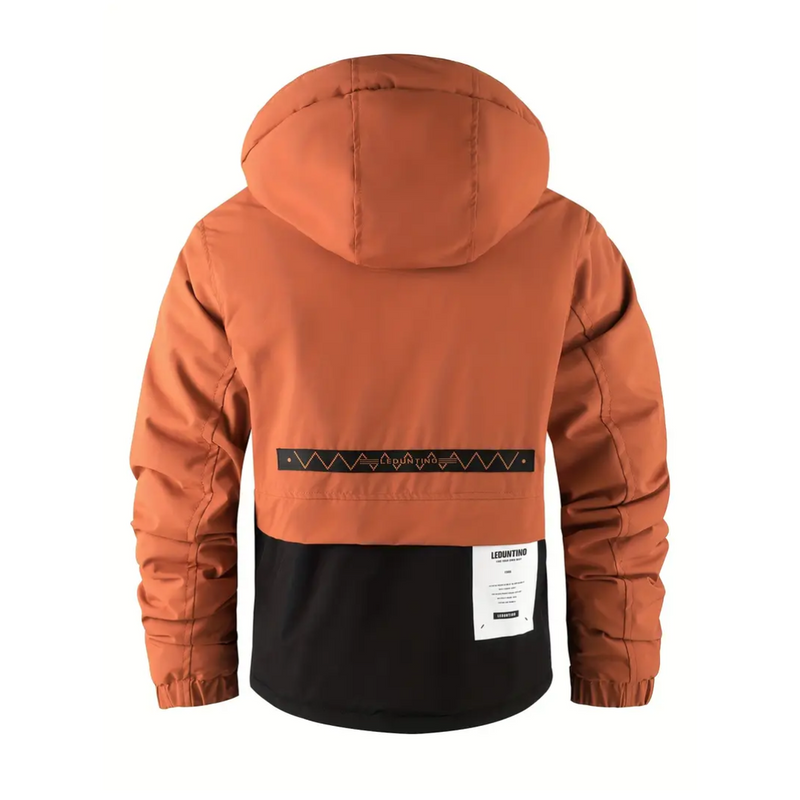 Padded Men&#39;s Outdoor Jacket With Removable Hood