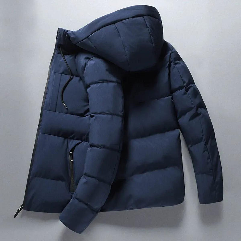 Padded Slim Fit Hooded Jacket for Men