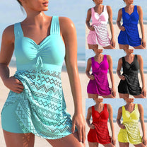 Padded Tankini Set With Shorts For Comfortable Beach Wear