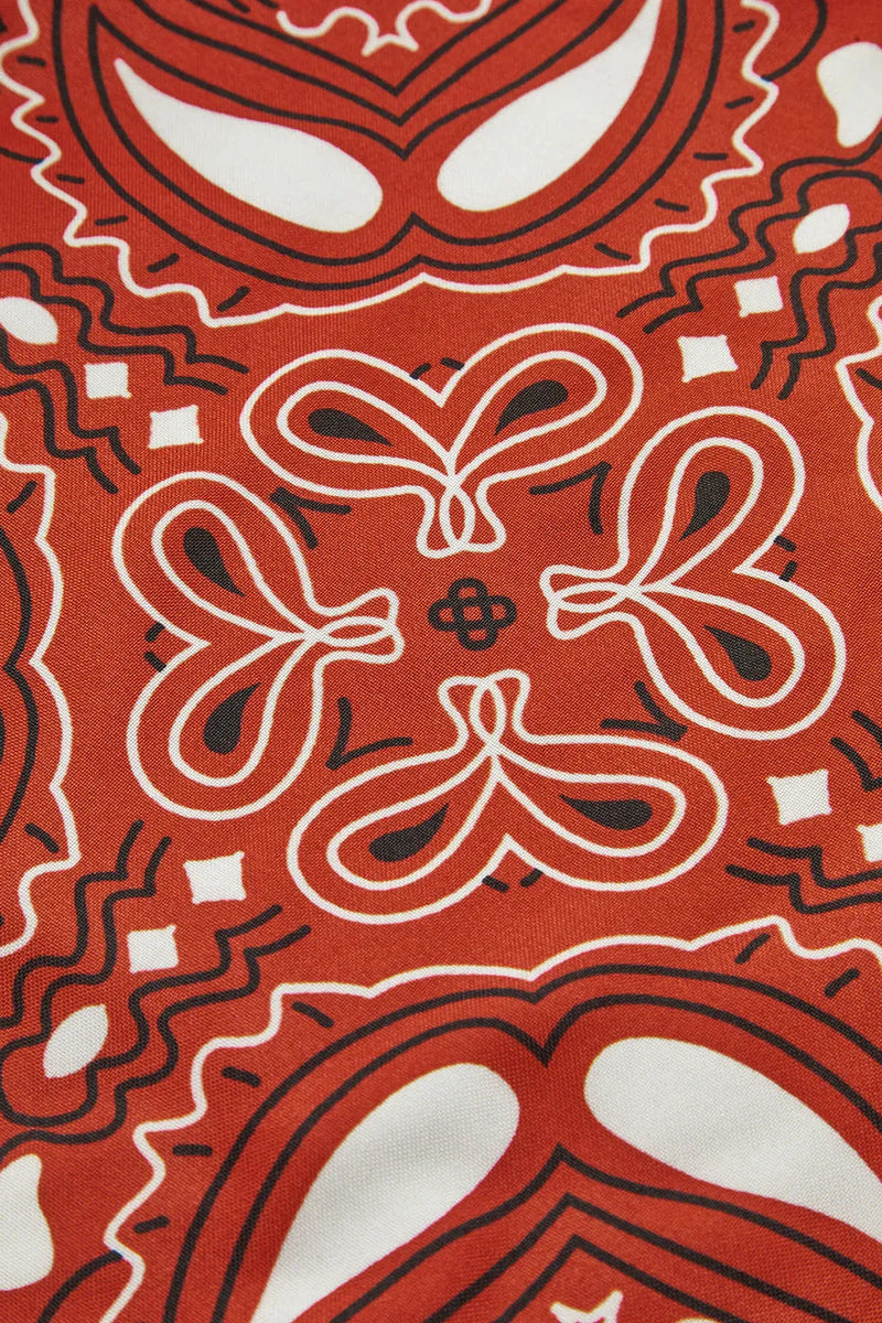 Paisley Printed Tie Front Vest
