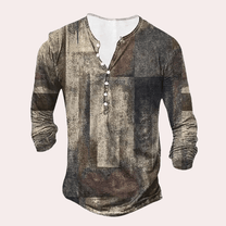 Patchwork Cotton Blend Sweater for Men
