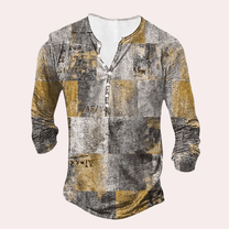 Patchwork Cotton Blend Sweater for Men