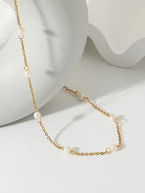 Pearl Gold-Tone Chain Necklace