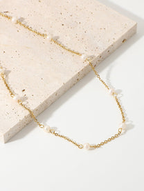 Pearl Gold-Tone Chain Necklace