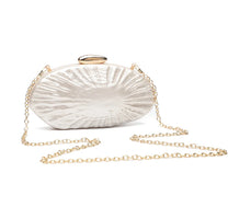 Pearl White Clutch With Gold Chain