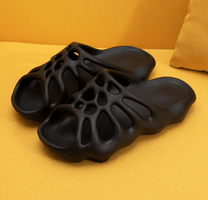 Platform Slippers With Cut-Outs For Summer