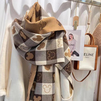 Playful Cartoon Design Winter Scarf For Women
