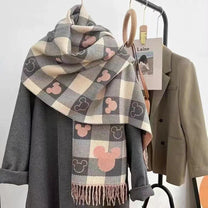 Playful Cartoon Design Winter Scarf For Women