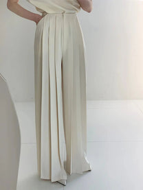 Pleated Long Pants