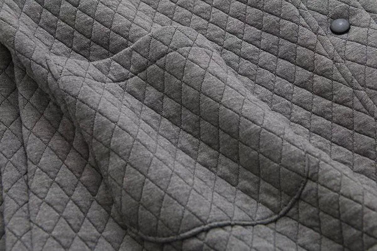 Plus Size Checkered Knit Cardigan Jacket