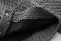 Plus Size Checkered Knit Cardigan Jacket