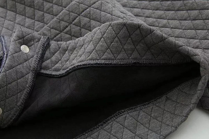 Plus Size Checkered Knit Cardigan Jacket