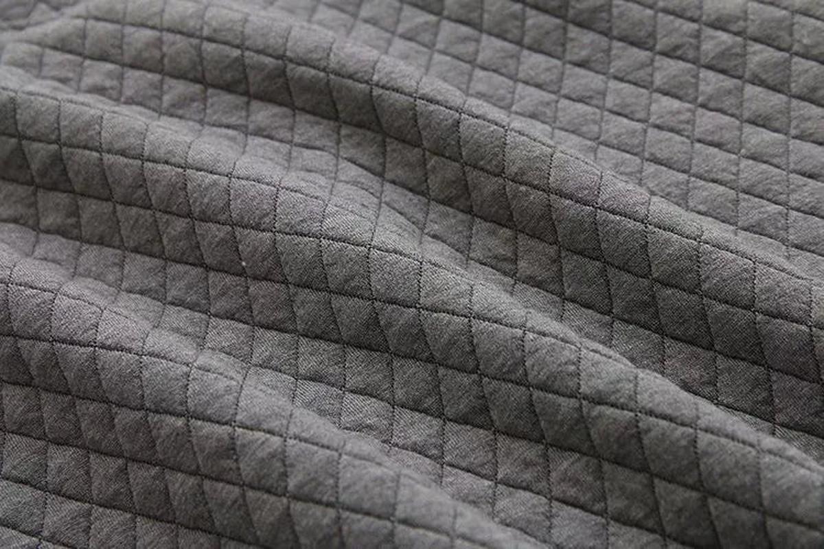 Plus Size Checkered Knit Cardigan Jacket