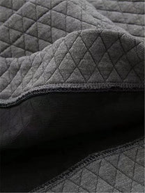 Plus Size Checkered Knit Cardigan Jacket