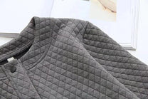 Plus Size Checkered Knit Cardigan Jacket