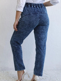 Plus Size Cotton Mom Jeans
