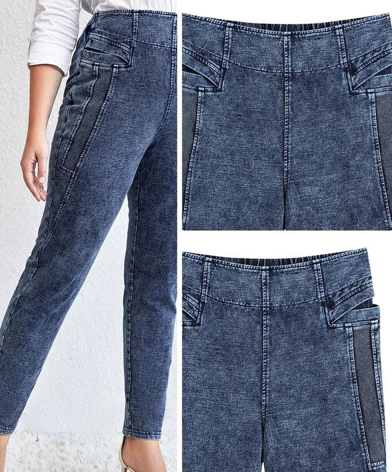 Plus Size Cotton Mom Jeans