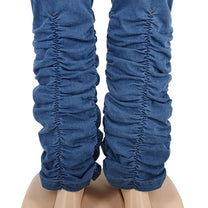 Plus Size Denim Jacket And Jeans Set