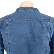 Plus Size Denim Jacket And Jeans Set