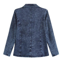 Plus Size Denim Suit With Knitted Cotton Details