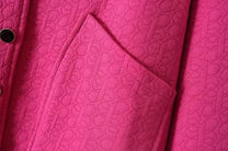 Plus Size Embossed Spring Jacket